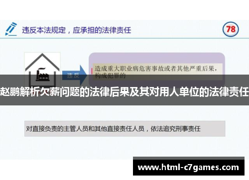 赵鹏解析欠薪问题的法律后果及其对用人单位的法律责任